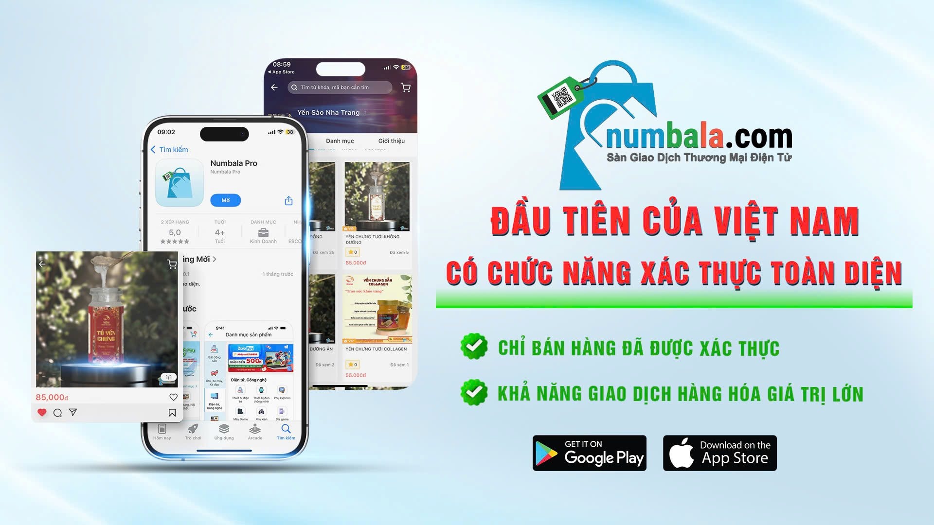 Numbala: Tiên phong sàn thương mại điện tử có chức năng xác thực tại Việt Nam