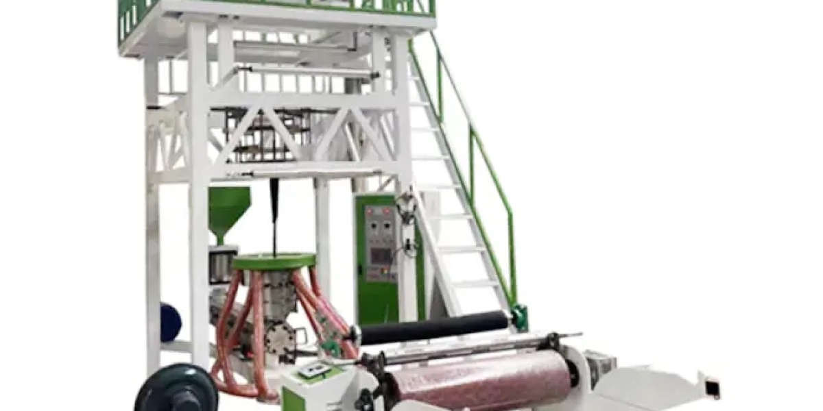 A Rubbish Bag Blown Film Machine in Action