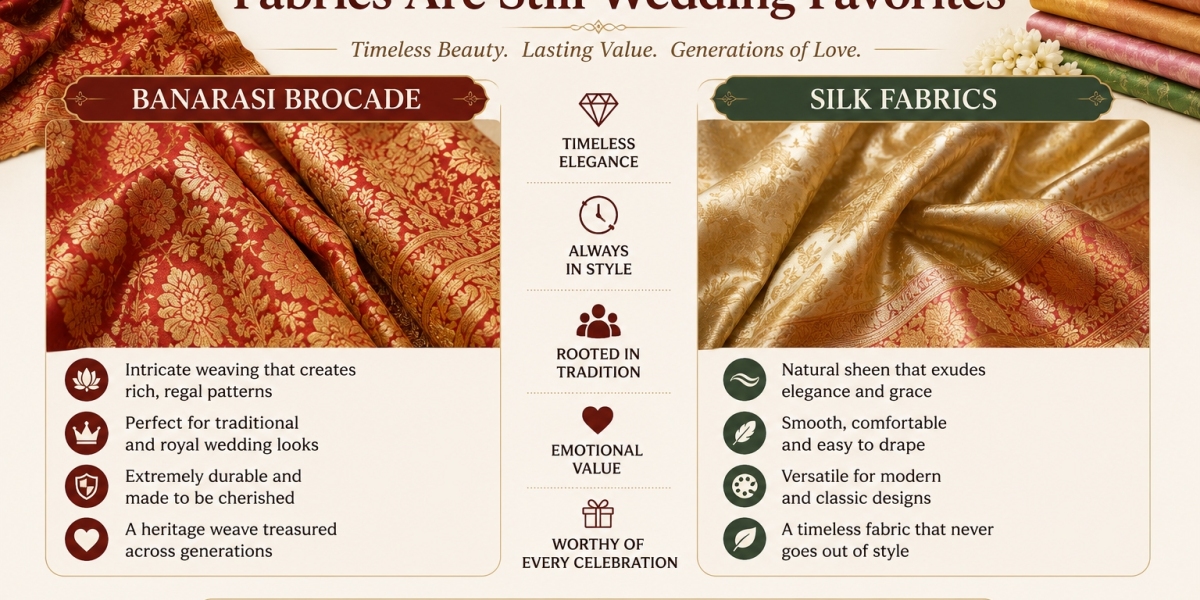 Why Banarasi Brocade and Silk Fabrics Are Still Wedding Favorites