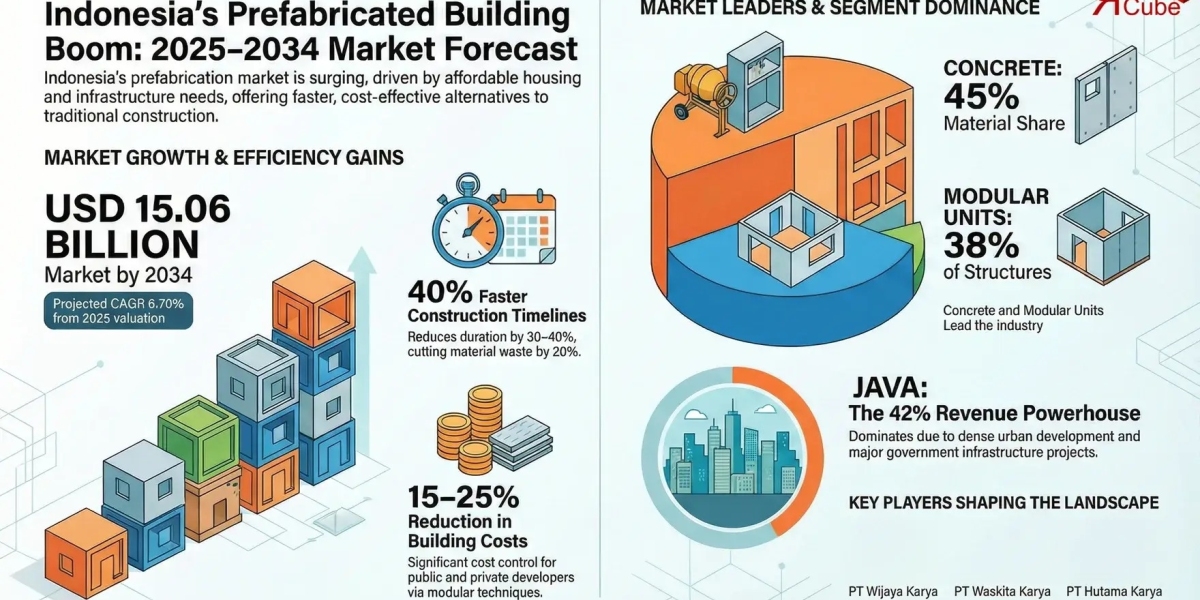 Indonesia Prefabricated Buildings Market Anticipated to Hit USD 15.06 Billion by 2034 at 6.70% CAGR